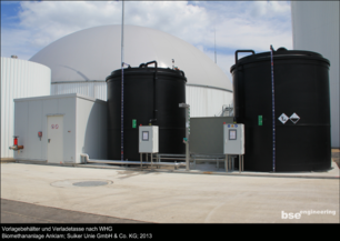 Vorlagebehälter Verladetrasse WHG Biomethananlage Suiker Unie GmbH & Co. KG